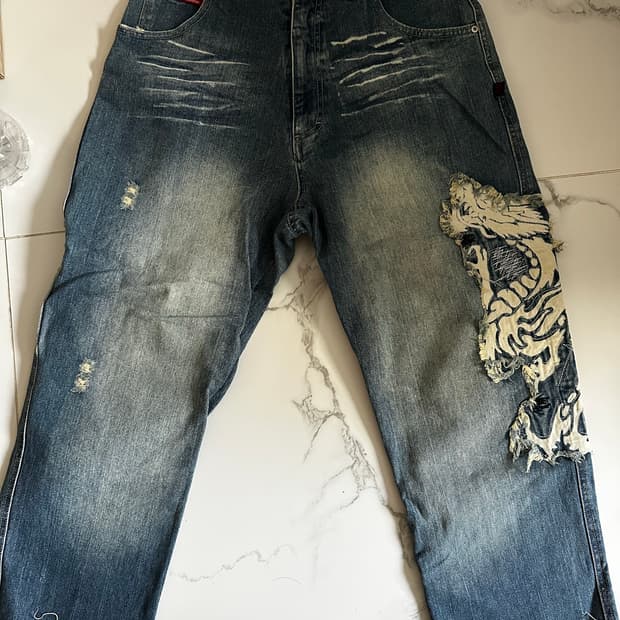 도그타운 블랙 드래곤 워크 데님 팬츠