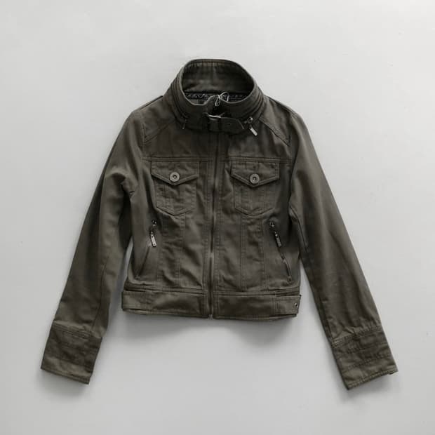 Cecil McBee 세실맥비 하이넥 버클 자켓 아카이브 y2k 갸루