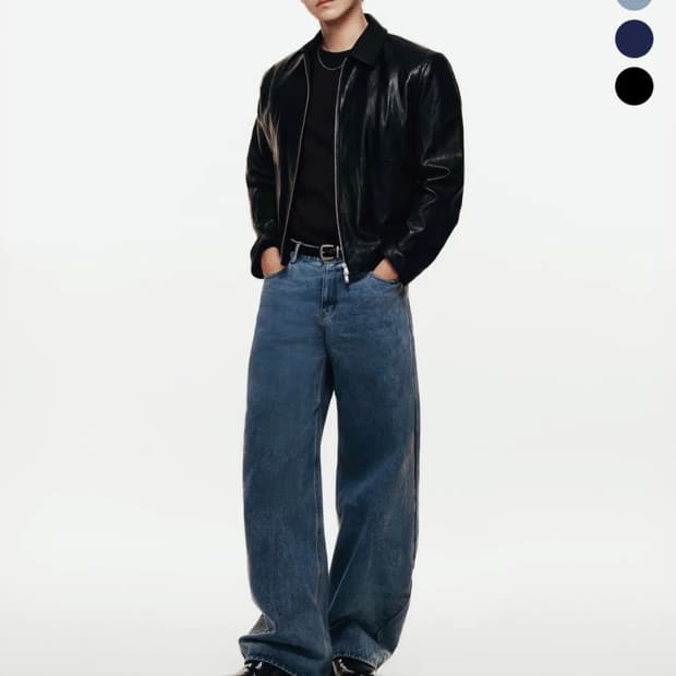 무신사 스탠다드 커브드 데님