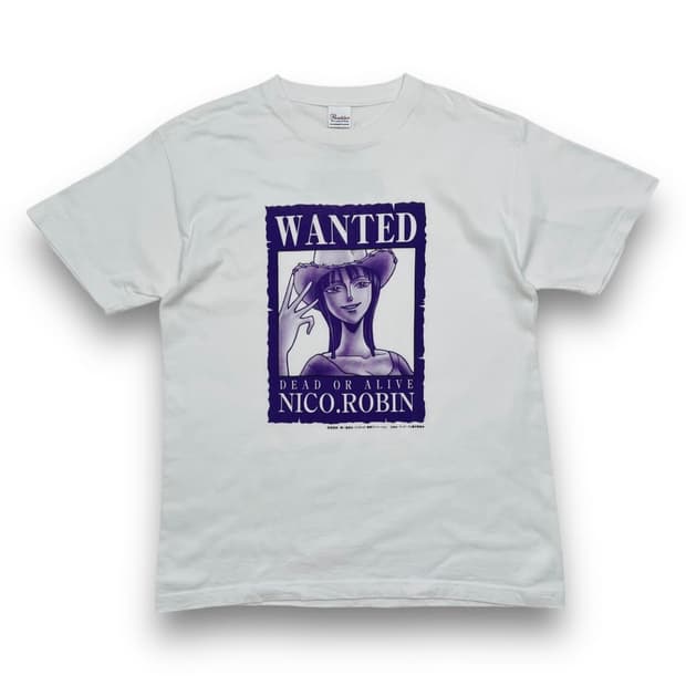 원피스 2004s 니코 로빈 현상금 포스터 레어 빈티지 티셔츠