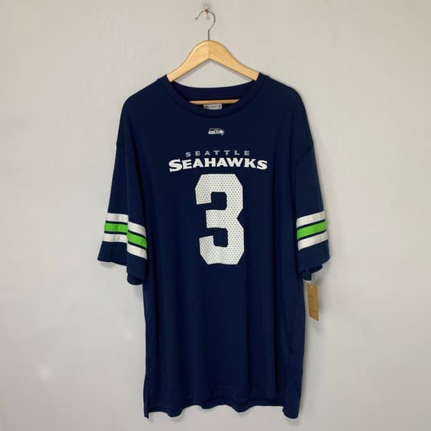 NFL 윌슨 시애틀 시호크스 넘버 3 반팔 유니폼 기능성 티셔츠 2XL