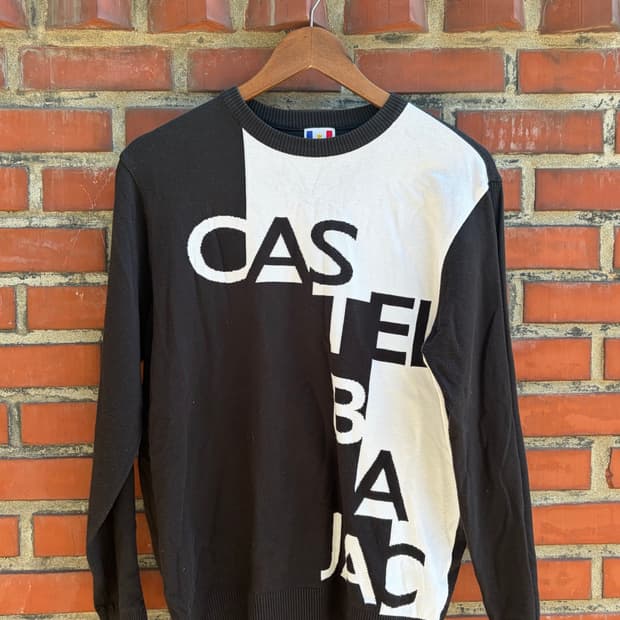 Castelbajac 레터링 배색 니트