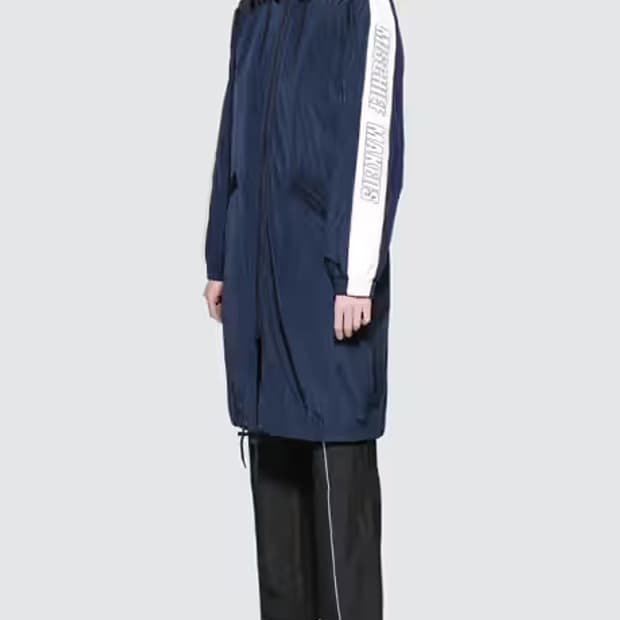 미스치프 사이드 로고 올드스쿨 팀 후드 롱 파카 패딩 점퍼 F