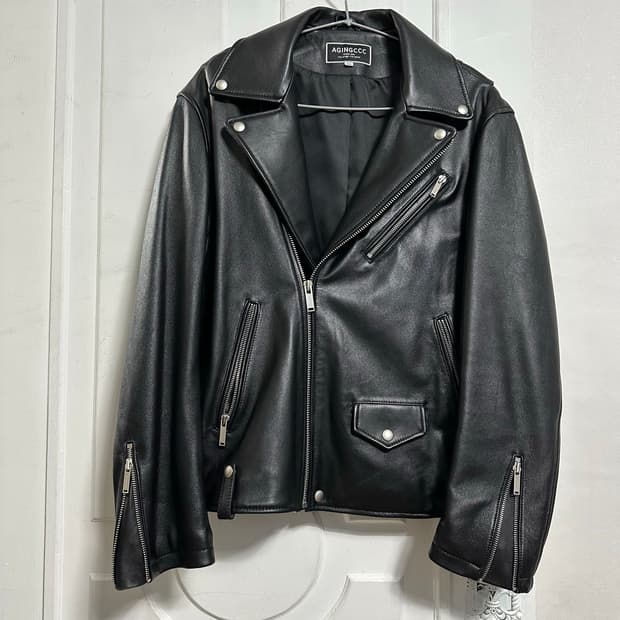 에이징씨씨씨 램스킨 라이더자켓