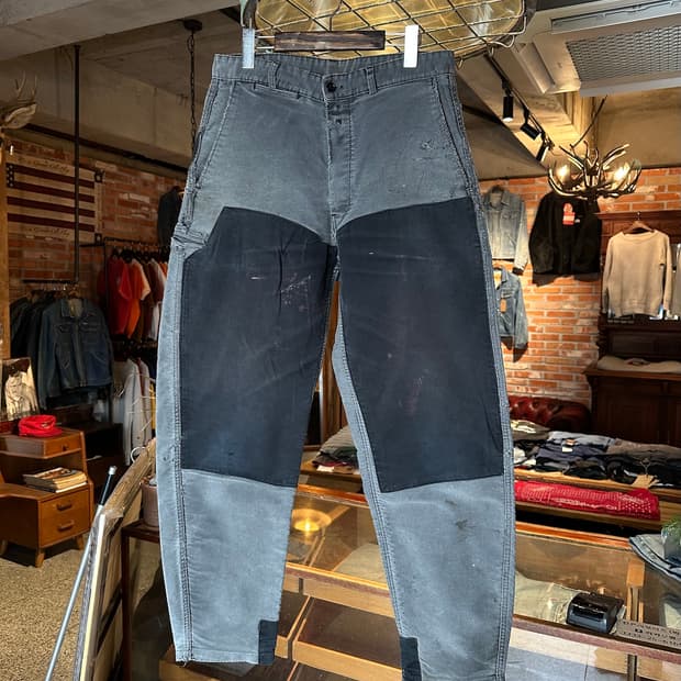 60s French Vintage Moleskin Work Pants