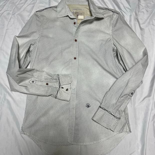 디젤 도트 스팟워싱 디테일 긴팔 셔츠