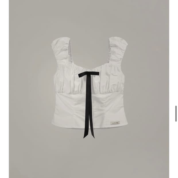 오버듀플레어 ribbon heart neck blouse 블라우스 