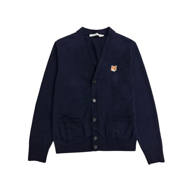 메종키츠네 네이비 니트 가디건 s