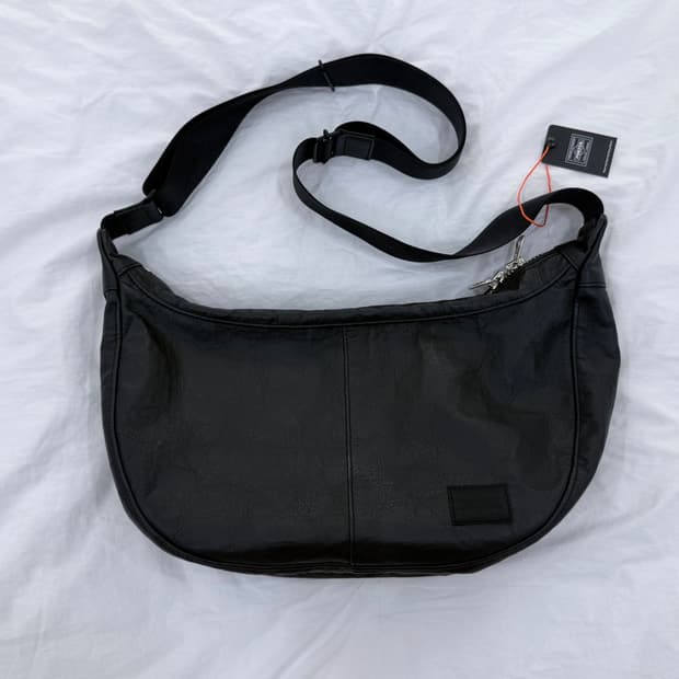 요시다 포터 프리스타일 다이니마 레더 숄더백 (블랙) 풀박스