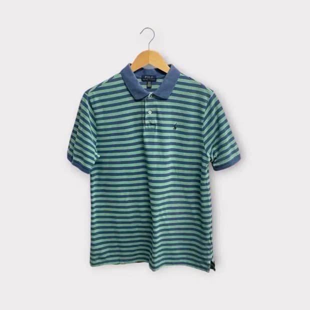 폴로 민트 스트라이프 PK 반팔티 S
