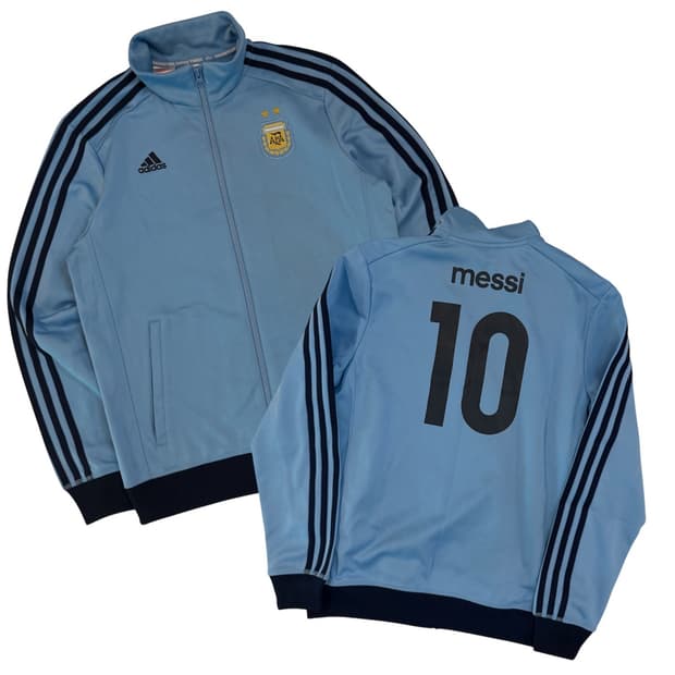 아디다스 15-16 아르헨티나 국대 메시 트랙탑 져지 블루