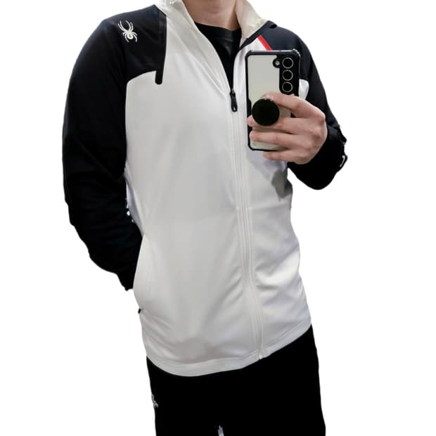 L 100 스파이더 블랙 화이트 트랙탑 져지