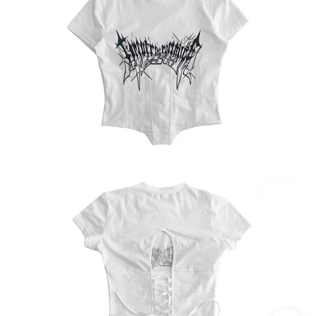 다즈데이즈 y2k 코르셋 스트링 티셔츠