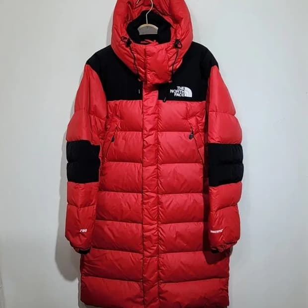(90) 노스페이스 거위털 롱패딩 점퍼 검빨 700 구스다운 패딩코트 