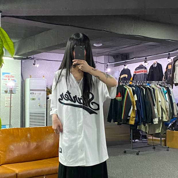 스타터 베이스볼 져지 화이트 자켓 B4670