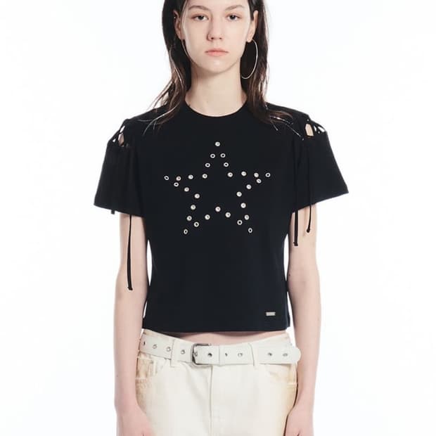 세릭 티셔츠 half star top