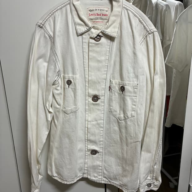 리바이스레드진 화이트 자켓 L/100