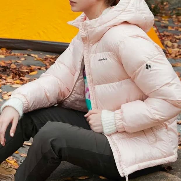 새상품 95 ) 몽벨 여성 핑크 패딩