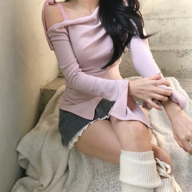 클라우드이모션 Bowen ribbon off T (pink)