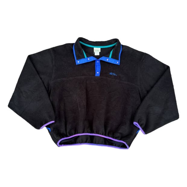 90s L.L.Bean fleece snap T pullover