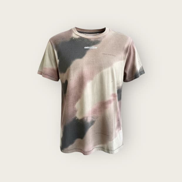 L/ 오프화이트 카모플라주 백로고 반팔