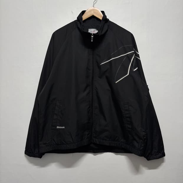 리복 블랙 올드스쿨 바람막이