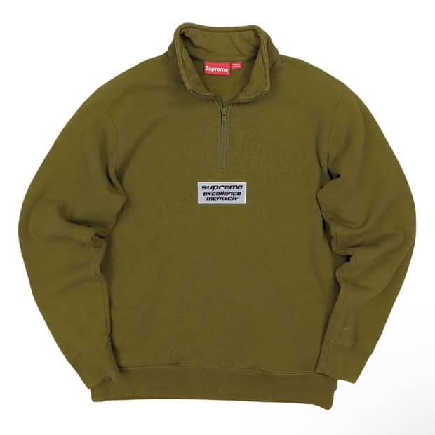 스투시(STUSSY) 코튼 박스 로고 반집업 맨투맨