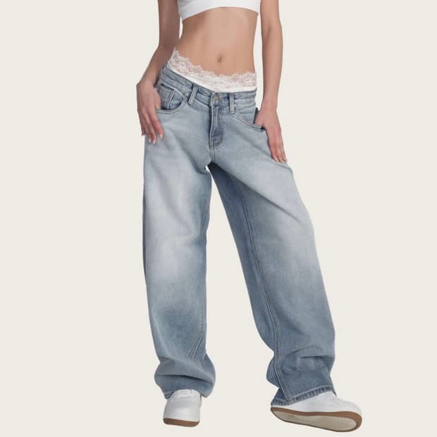 클리시어 Krystal vintage wide jeans 