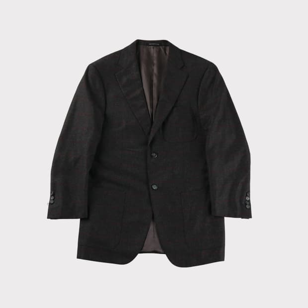 [M] 크리스찬 라크르와 로로피아나 체크 블레이저 (캐시미어 10%)