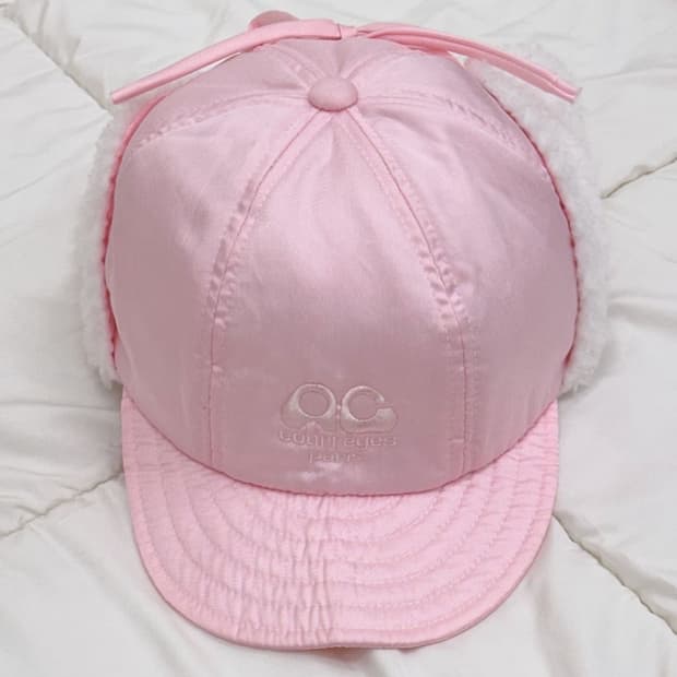  courreges / 꾸레쥬 핑크 이어머프 모자