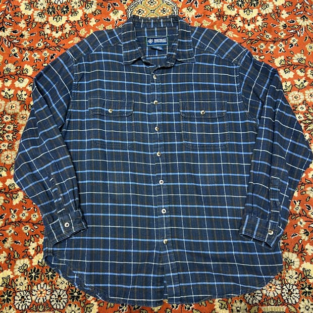[XXL] Northeast Outfitters 네이비 체크 플란넬 셔츠