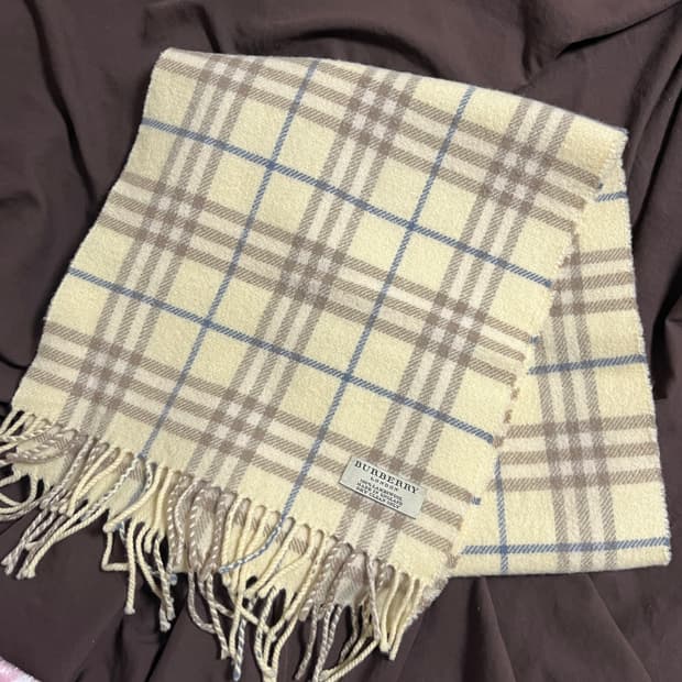 버버리 노바 체크 푸딩 브라운 머플러 목도리