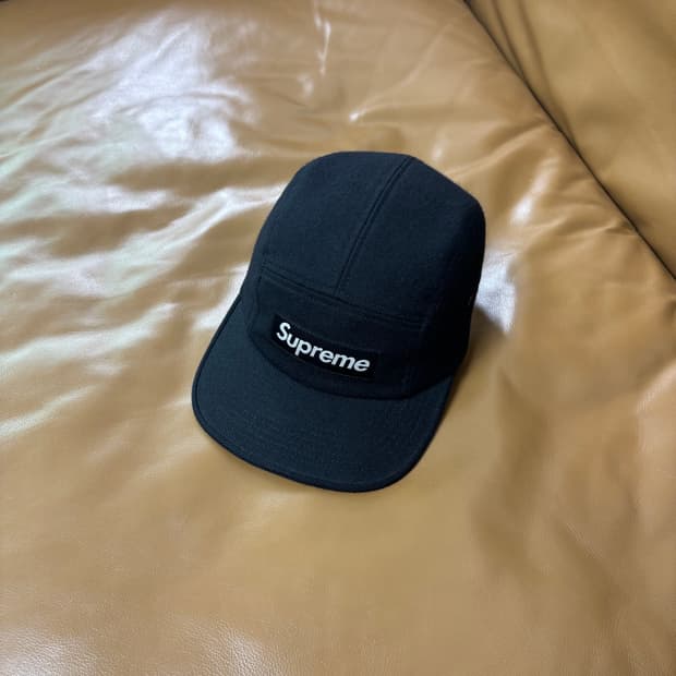 Supreme 슈프림 블랙 캠프캡 모자 (Black)