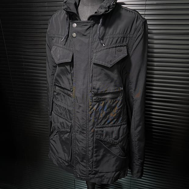 리바이스 워크 야상 자켓 블랙 사파리 포켓 고스 펑크 락 M 95 하이넥