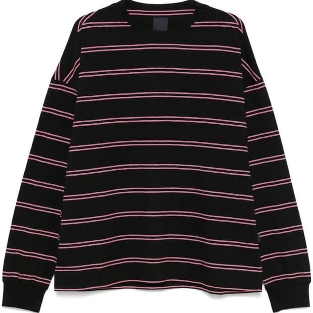 준지  블랙 레드 스트라이프 롱 슬리브 (S)