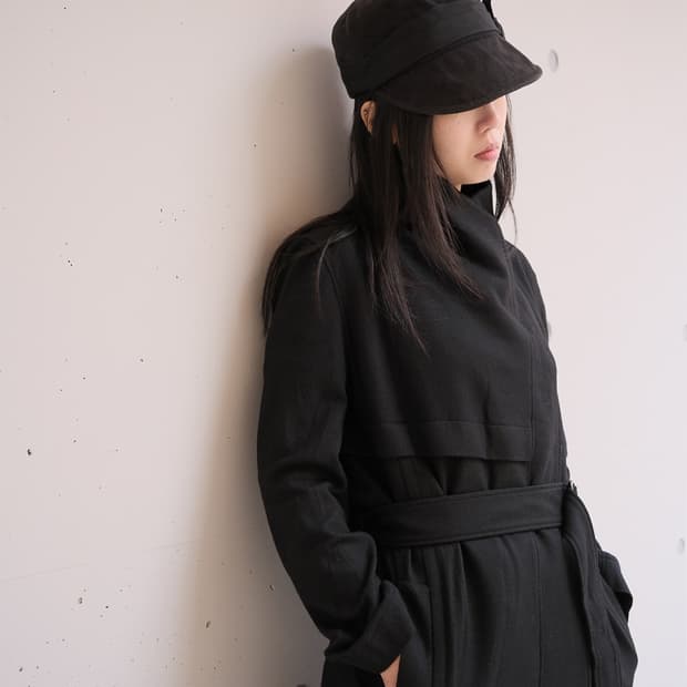 Asymmetric wool coat 
