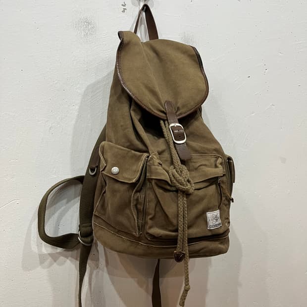 COVERNAT 빈티지 캔버스 백팩