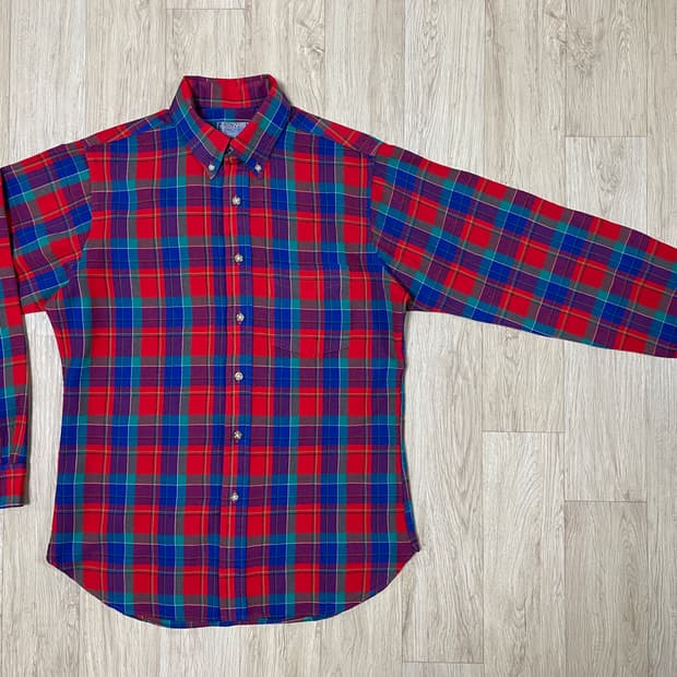 95) 70's 펜들턴 멀티체크 울 셔츠(데드스탁)RRL&LVC&폴로