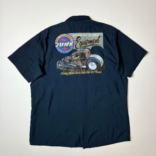 Selected 00's 빅프린팅 반팔 코튼 셔츠 PN9490