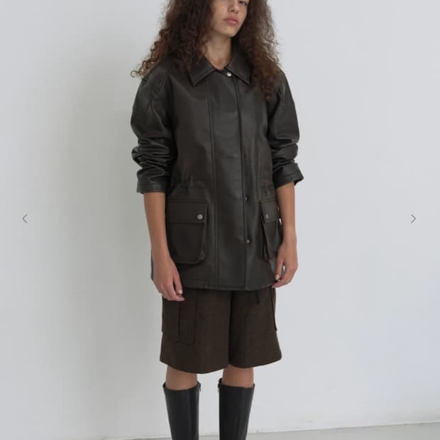 버뮬라 가죽자켓 브라운