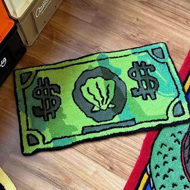 지폐 모양 러그