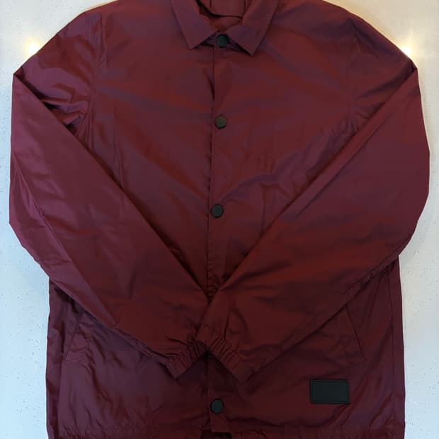 아크네 스튜디오 버건디 나일론 코치 자켓