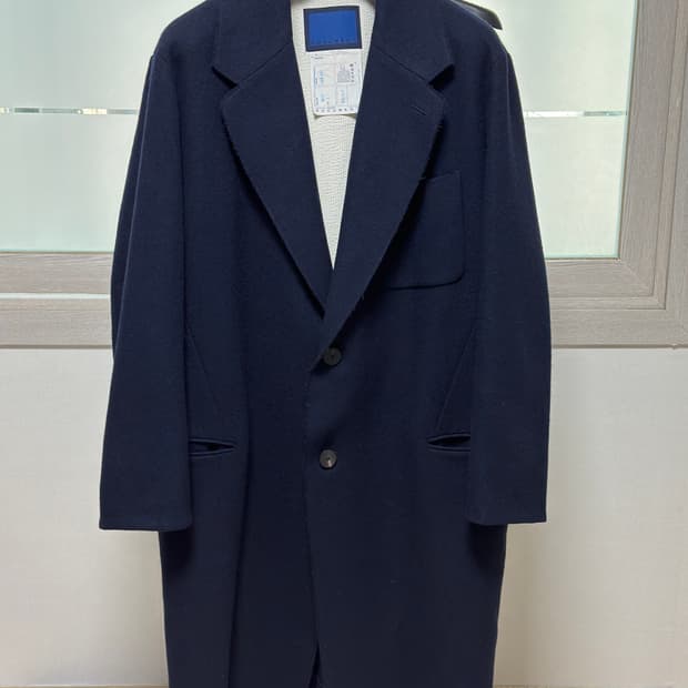 도큐먼트 도큐멘테이션 울 멜튼 코트: 네이비 / L