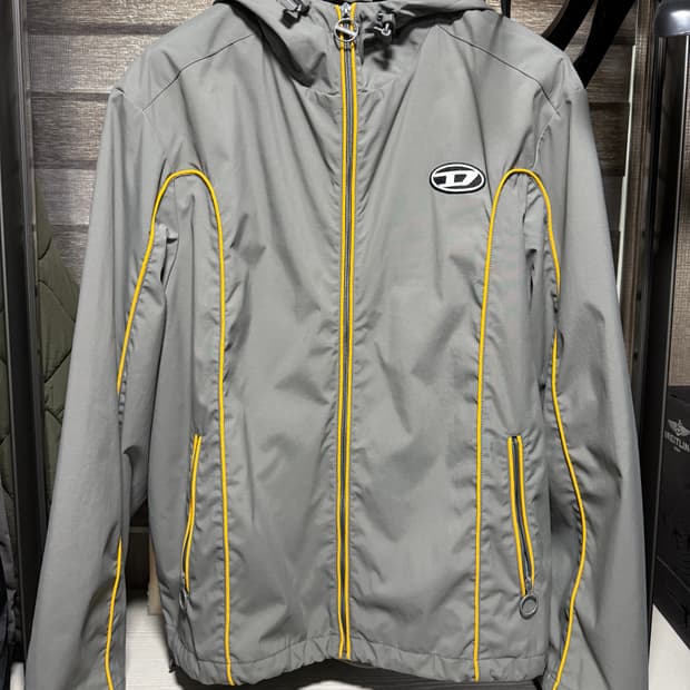 디젤 J-하이브스 콘트라스트 파이핑 윈드브레이커 그레이 (L size) 