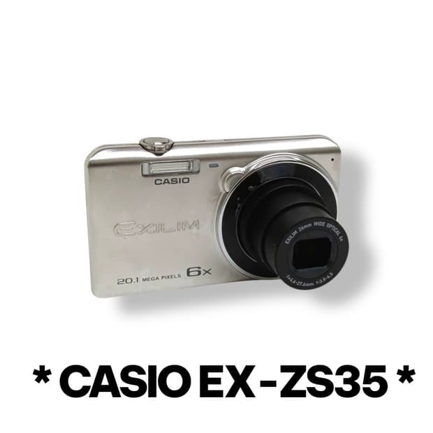 [환승연애] 빈티지카메라 카시오 엑슬림 CASIO EX-ZS35 실버