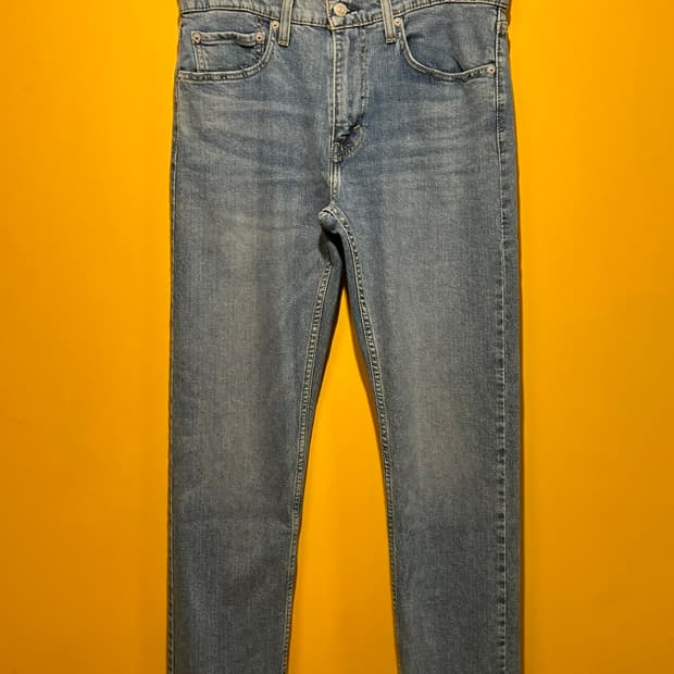 [32x32] 리바이스 502 레귤러 테이퍼 연청 데님 팬츠 청바지