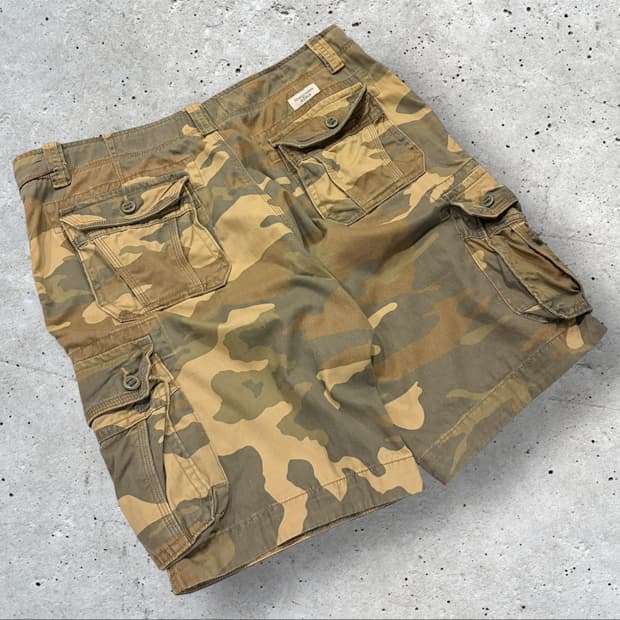 [38] 아베크롬비 카고 반바지 카모 밀리터리 팬츠 C696