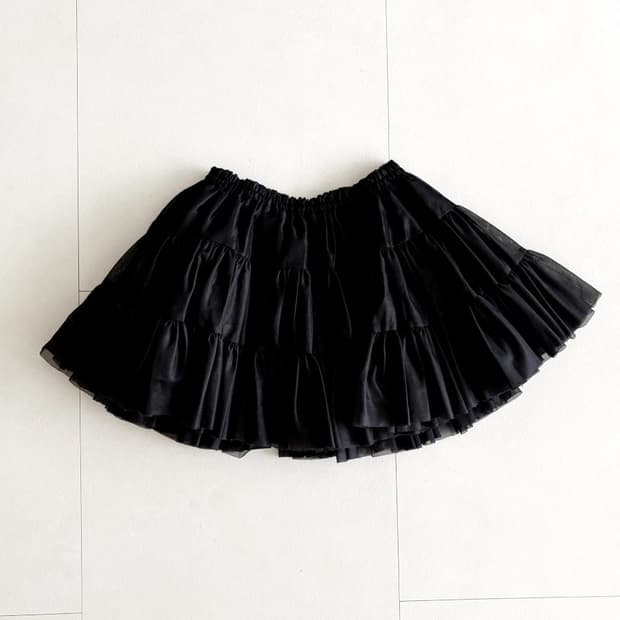 tiered ruffle mini skirt