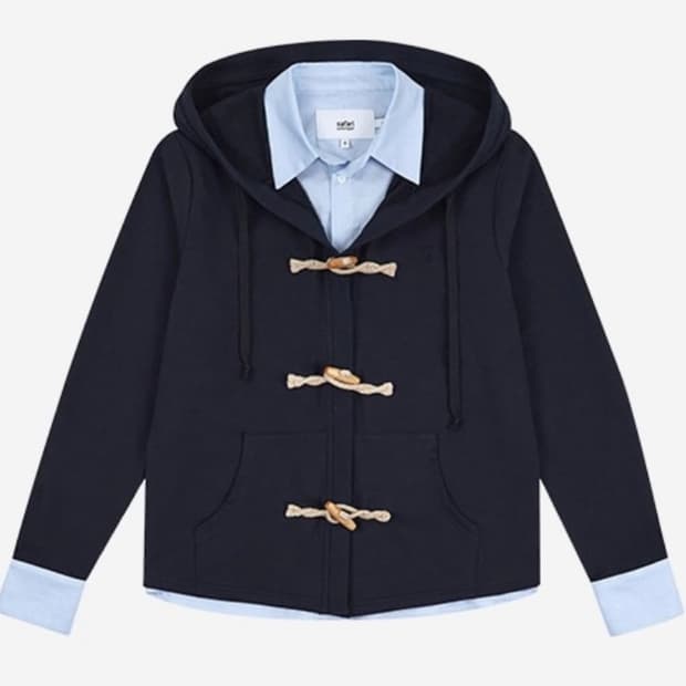 사파리스팟 (safarispot) 스쿨 셔츠 더플 후드집업