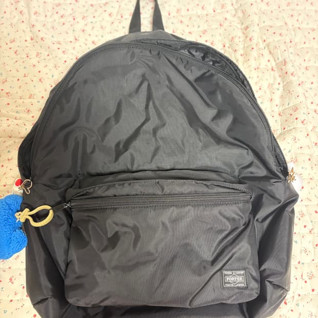 포터 x 꼼데가르송 백팩 라지 블랙